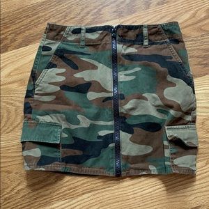 Camo Jean skirt